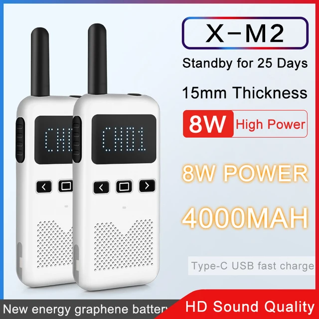 Walkie Talkie 2 Pcs Mobile Phone Radio Uhf Transceiver Wireless Communication Device Mini Radio Ksun M2 With Programming Cable midland two way radios Walkie Talkie