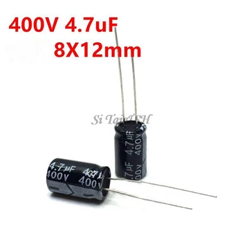 

20 Higt quality 400V4.7UF 8*12mm 4.7UF 400V 8*12 Electrolytic capacitor