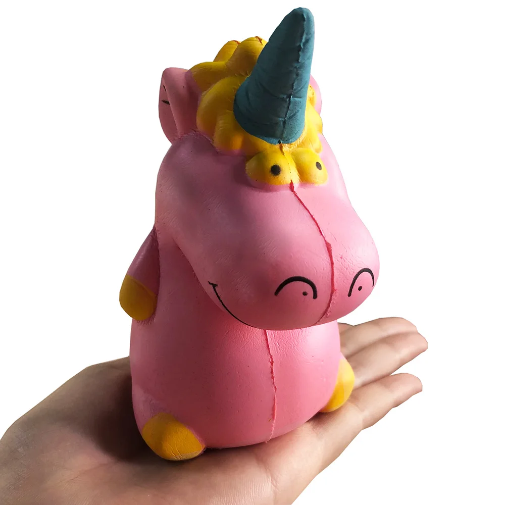 Jumbo Kawaii мягкий Единорог бегемотик мягкий медленно поднимающийся ароматизированный сквиш дети взрослые снятие стресса сжимаются игрушки 13*7 см