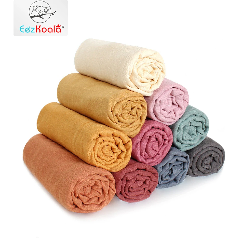 

EezKoala Muslin Baby Swaddle Blanket Newborn Baby Bath Towel Swaddle Blankets Multi Designs Functions Baby Wrap Cloth diaper