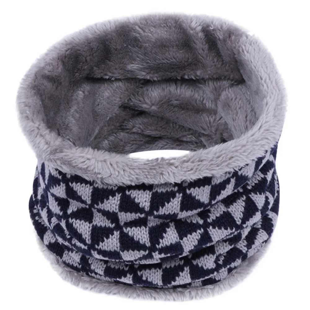 Зимний шарф для женщин и мужчин, брендовый плотный теплый вязаный шарф-кольцо, шарфы с принтом на шее, мягкие хлопковые шарфы#1022 - Цвет: F