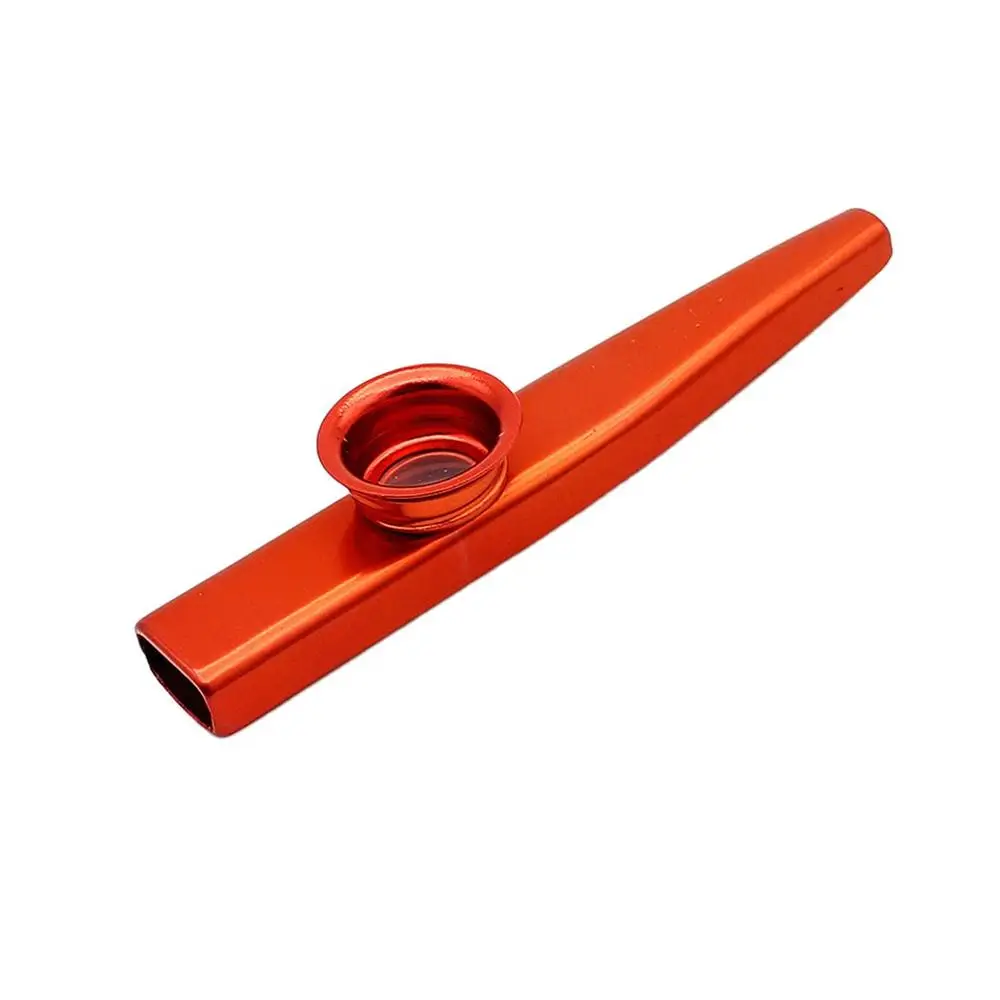 red 1 шт. металлический казу с 6 kazoo диафрагма для флейты рот флейта губная гармоника для начинающих детей взрослых вечерние подарки музыкальный инструмент - Цвет: red