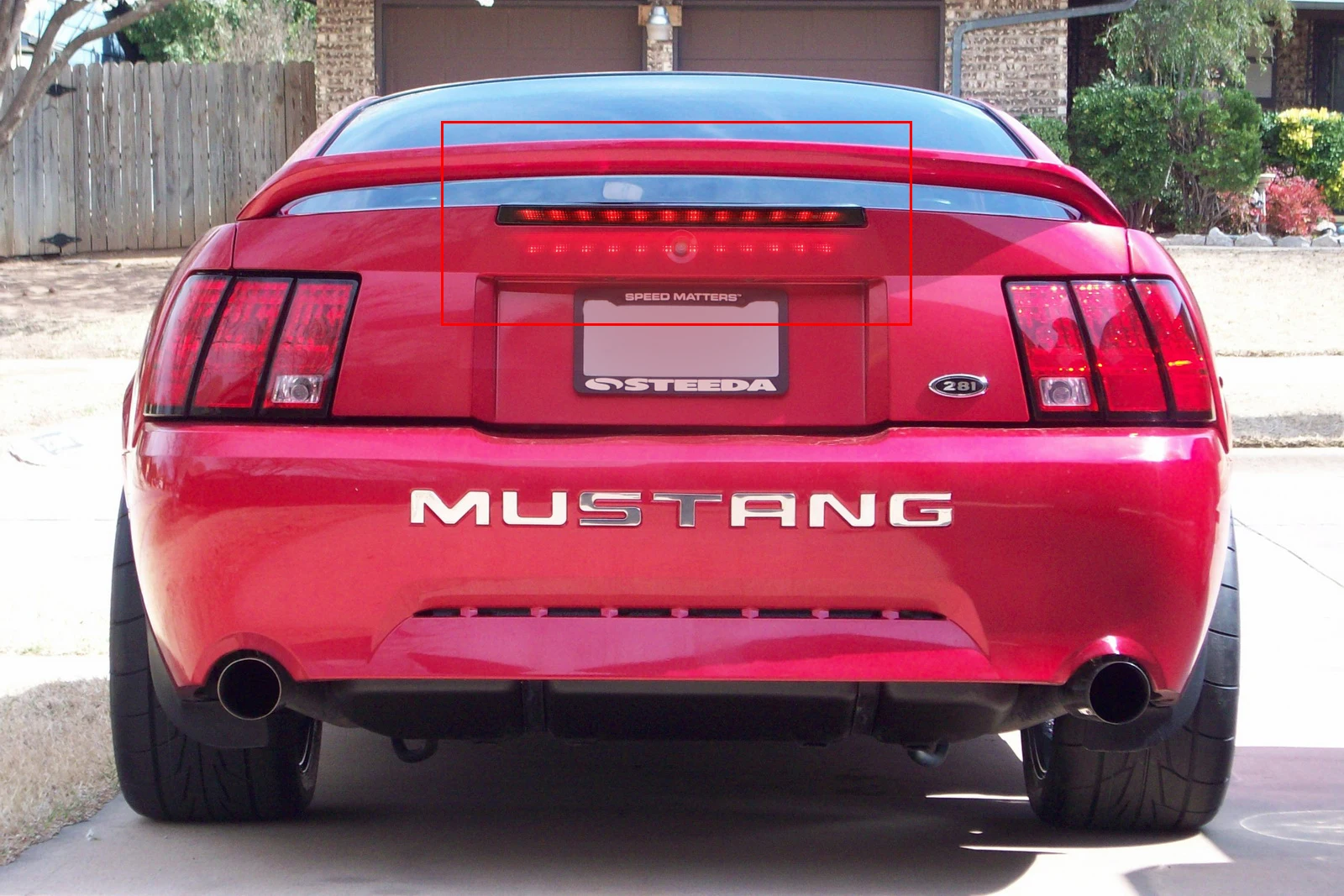 Подходит для Ford Mustang 1999-2004 светодиодный третий высокий уровень тормозной светильник с черным дымчатым объективом