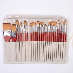 Artsecret High Grade New Arrival 2281 Red Color Synthetic Brushes For Drawing Stationary Acrylic Painter Tool Art Supplies