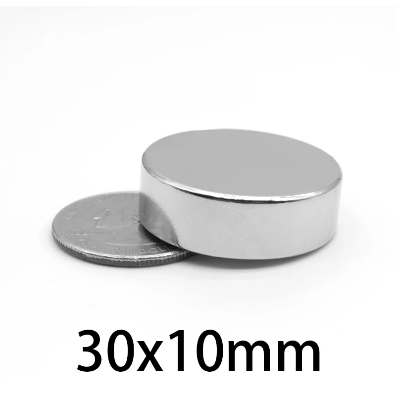 1/2/3/5/10PCS 30x10 mm Circular Magnets 30mmx10mm N35 Thick Neodymium Magnet Dia 30*10 Permanent NdFeB Magnetic magnet 30*10 mm