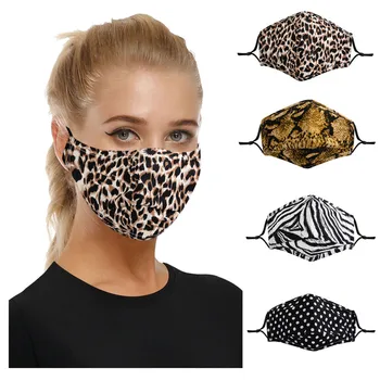 

Adult Leopard Face Mask Breathing Mondmasker mascarilla Reusable Washable Women Man Face Masks Cover mascaras para la boca