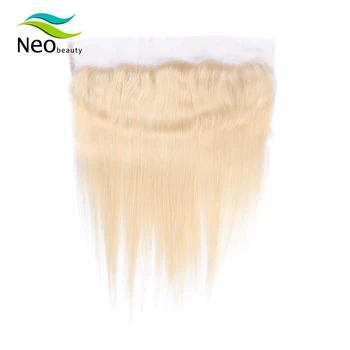 

613 Blonde 13x4 Lace Frontal Closure Brazilian Straight Human Hair Straight Swiss Lace Frontal With Baby Hair Free Shipping