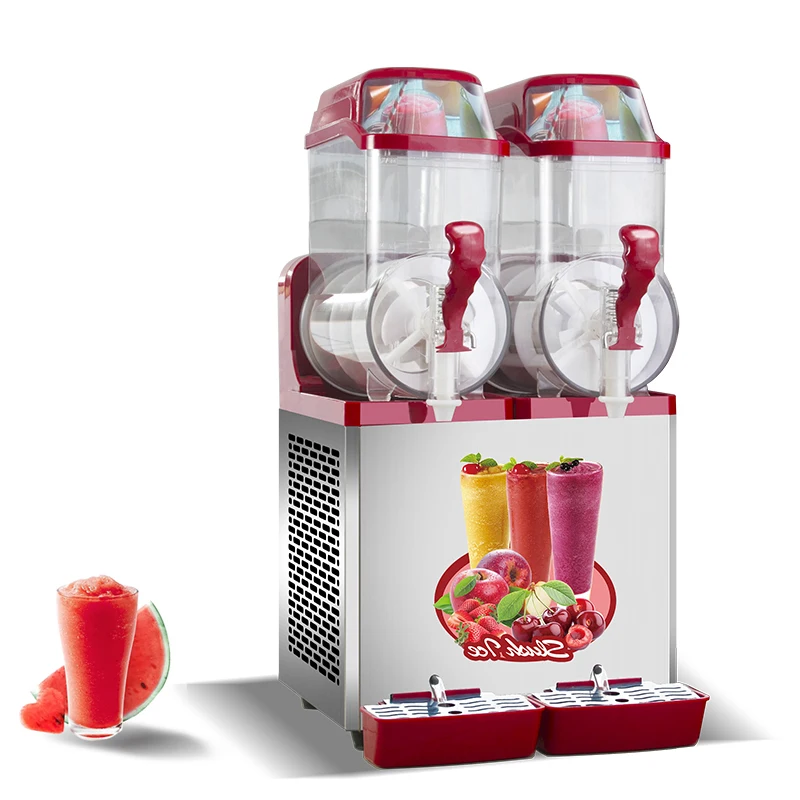 Automatic Ice Slushie Machine 2 Bowls Frozen Juice Drink Machine Slushy