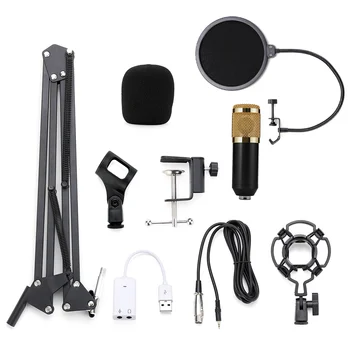 

Microfone BM800 Studio Microphone Professional Microfone Condenser Sound Recording Microphone For Computer Vocal Recording Kit