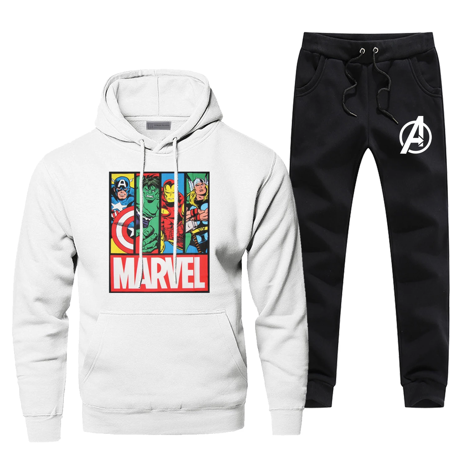 Супергерой Marvel, толстовка с капюшоном, Железный человек, Капитан Америка, Халк, Тор, Odinson, модные мужские толстовки+ штаны, комплекты, флисовая уличная спортивная одежда