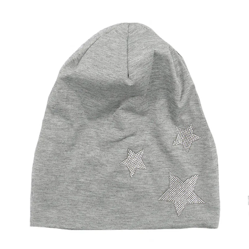 Для женщин зимний Слауч хлопковые Beanie шапки для женщин Стразы звезда Багги шапочки черепки Кепки Осенняя Новинка для женщин Gorro, защищающая малыша от солнца и фестиваля