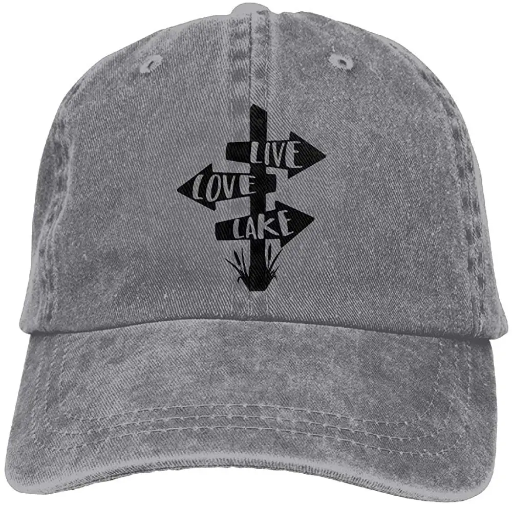 Живая Любовь озеро унисекс бейсбольная кепка хлопок деним Регулируемая охотничья Кепка для мужчин и женщин