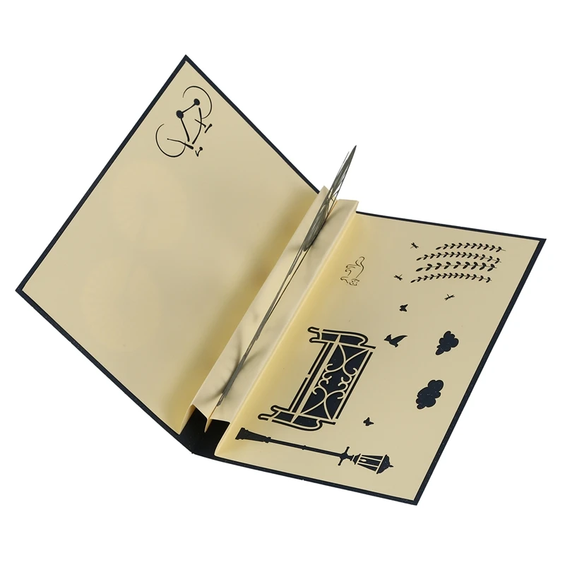 3D pop up ручной лазерный разрез винтажные открытки Винтаж велосипед креативные подарки открытка День рождения поздравительные открытки для влюбленных