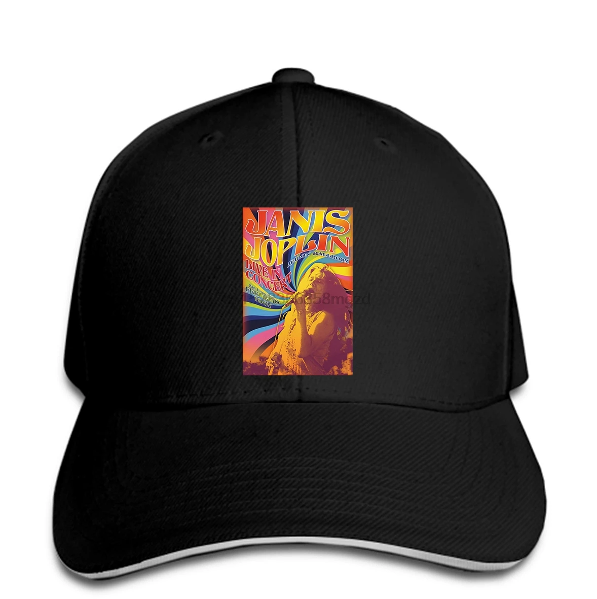 Janis Joplin Avalon Ballroom 1967 Live concert poster Men Baseball Cap (WHITE) Snapback Women Hat Peaked | Аксессуары для одежды