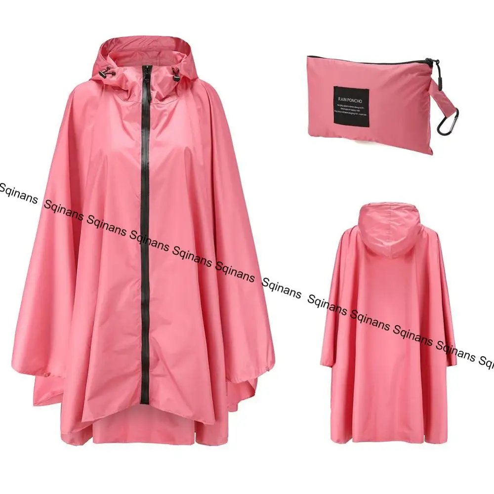 Pink Sqinans женский непромокаемый плащ, дождевик, пальто, портативный дождевик для пеших прогулок, женский плащ - Цвет: Pink