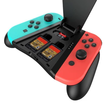 

Multi-function Charging Grip with Built-in Game Card Slots can hold 4 game cards with LED lights for Nintendo Switch Joy-cons