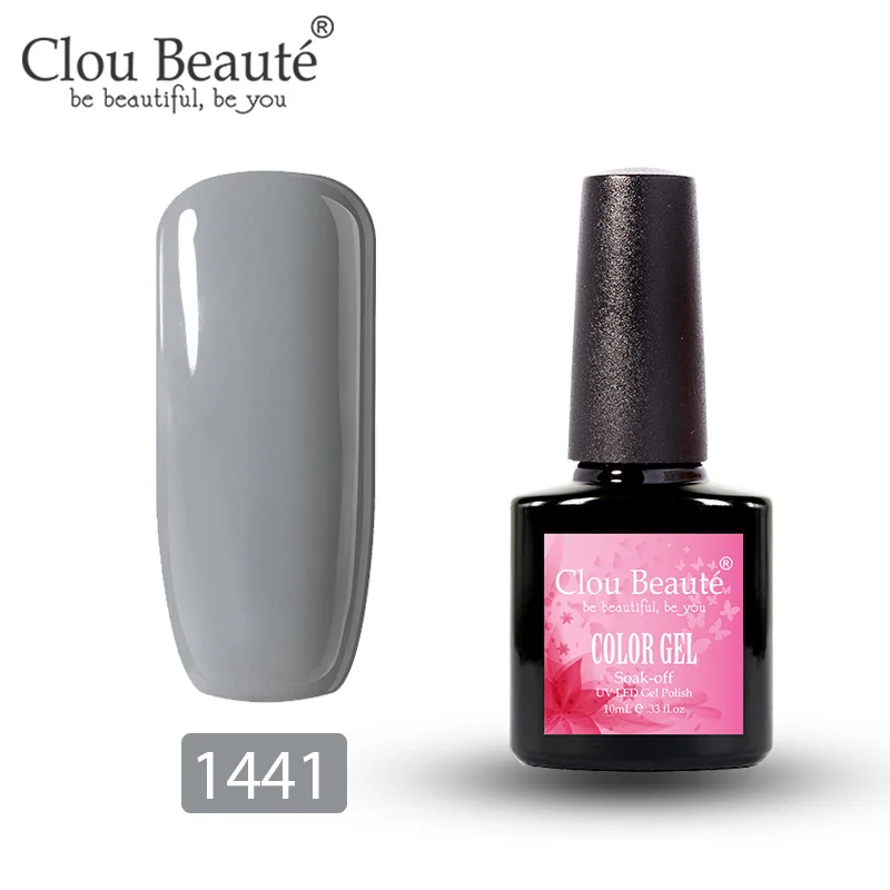 Clou Beaute 10 мл Праймер гель лак замачиваемый гель лак для ногтей Базовое покрытие не протирать Топ УФ гель лак для ногтей светодиодный гель дизайн ногтей гибридный - Цвет: 1441