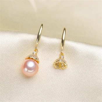 

925 Sterling Silver Plating Earrings Pearl Earrings Accessories Findings Earrings Jewelry Parts Fittings Mountings DIY Girl Gift