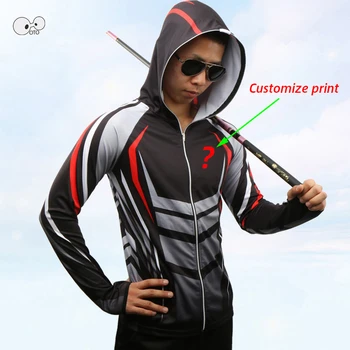 

Customize Men's Anti UV Hooded Fishing Clothing Quick Dry Long Sleeve Breathable Outdoor Shirts Cycling Hiking Cardigan Jackets