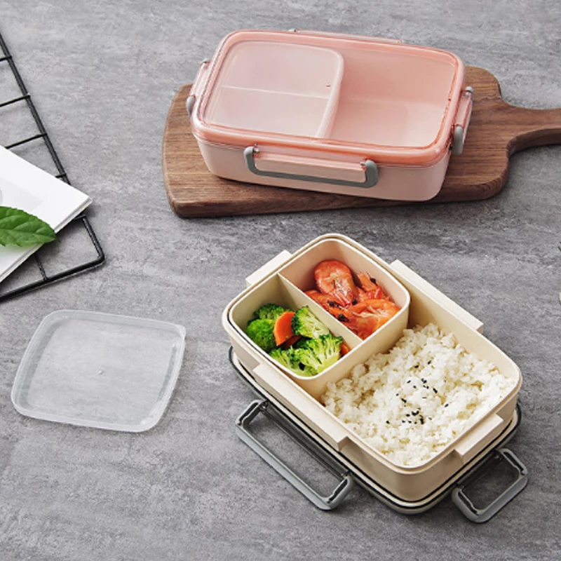 Lunch Box 1PC For Kids Food Container Portable Microwave Lattice Independent Leak-Proof Bento Box Hot Sale
