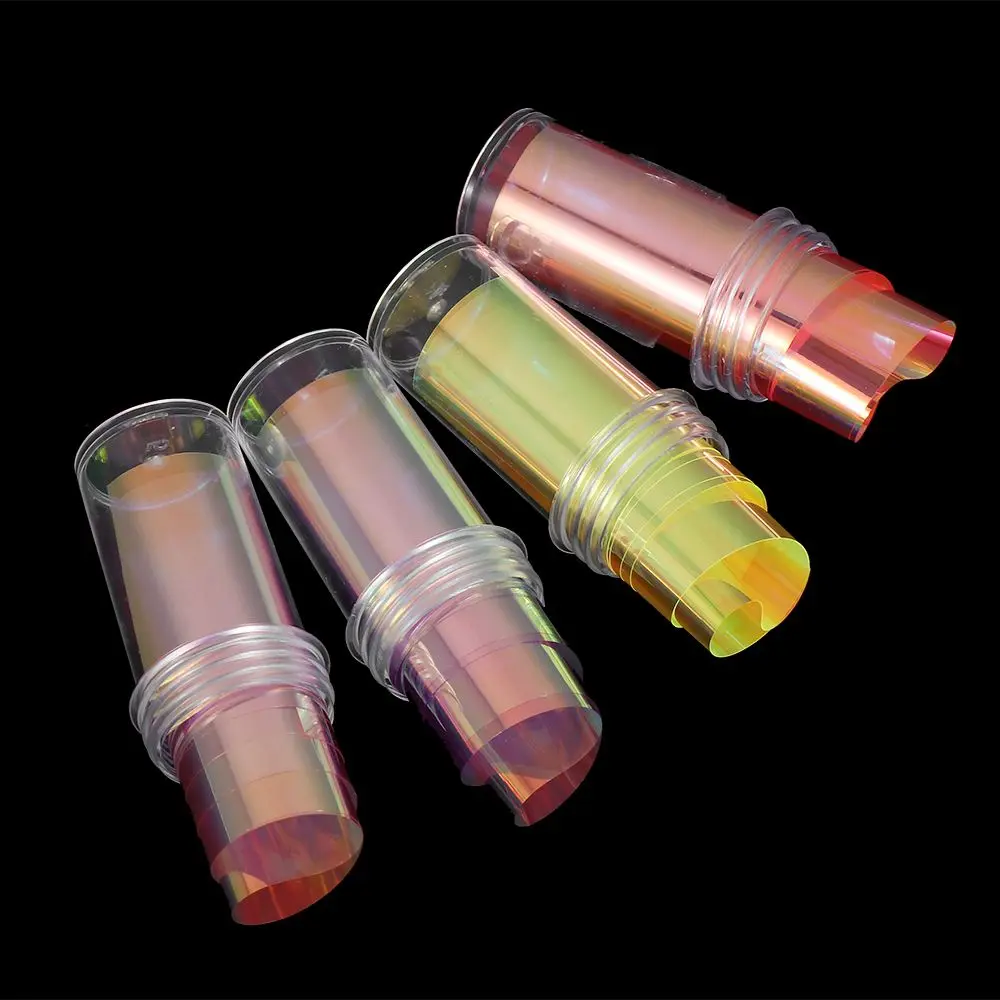 1/6/10 Rolls Aurora Film Nail Stickers Holographic Glass Paper DIY Foils Laser Broken Glass Shinning Transfer Tips Sticker 4