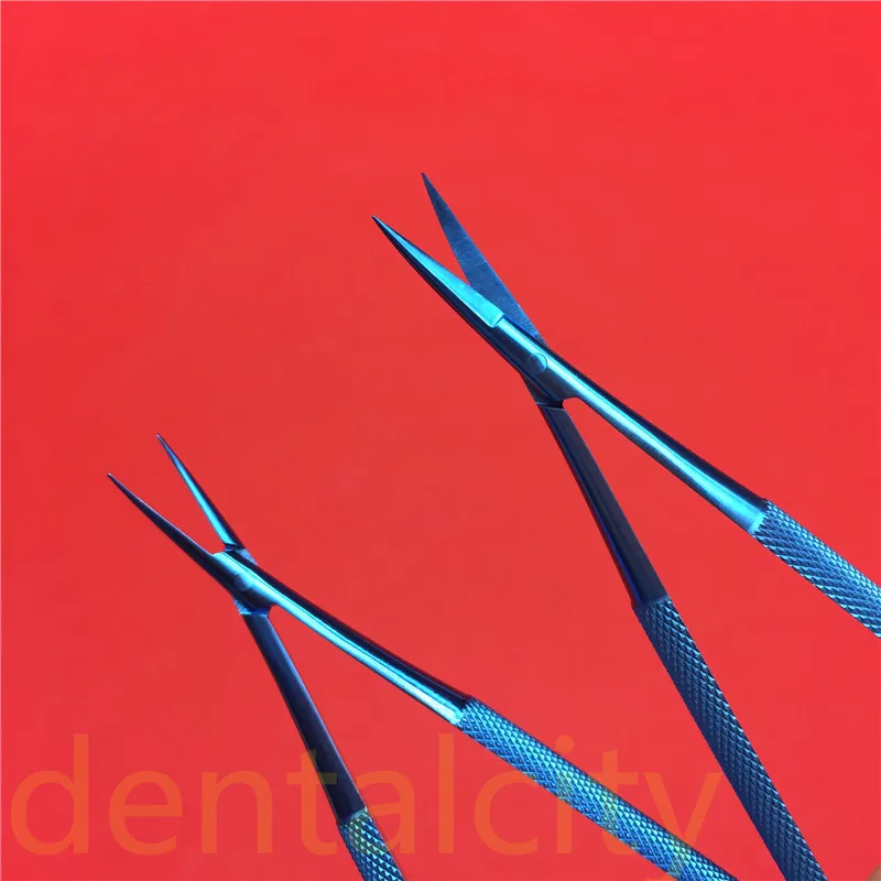 Cornea Scissors Ophthalmic Calipers Capsulorhexis Forceps Ophthalmic Detection Strips Ophthalmic Detection Strip Ophthalmic Tool Plastic Surgery Tool Surgical Instruments Titanium Tlloy Surgical Instruments Ophthalmic Microsurgical Dental Instruments Needle Holders + 11.5cm Scissors +Tweezers