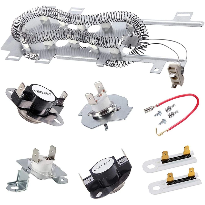 

8544771 Hair Dryer Heating elements 279973 3392519 Thermal Fuse and 279816 Thermostat Cut-Off Dryer for Kenmore