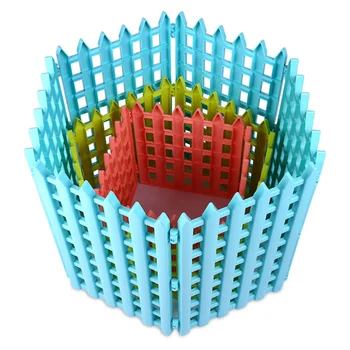 

4pcs Indoor Pet Enclosure Plastic Pets Fence Net Pet Safety Fence for Pet Pink