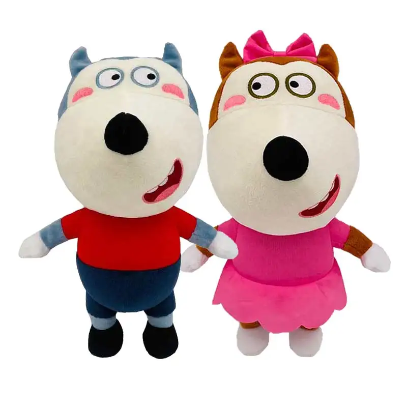 Hot 2 Wolfoo Lucy Family Plush Dolls English Animated Stuffed Cartoon Gifts