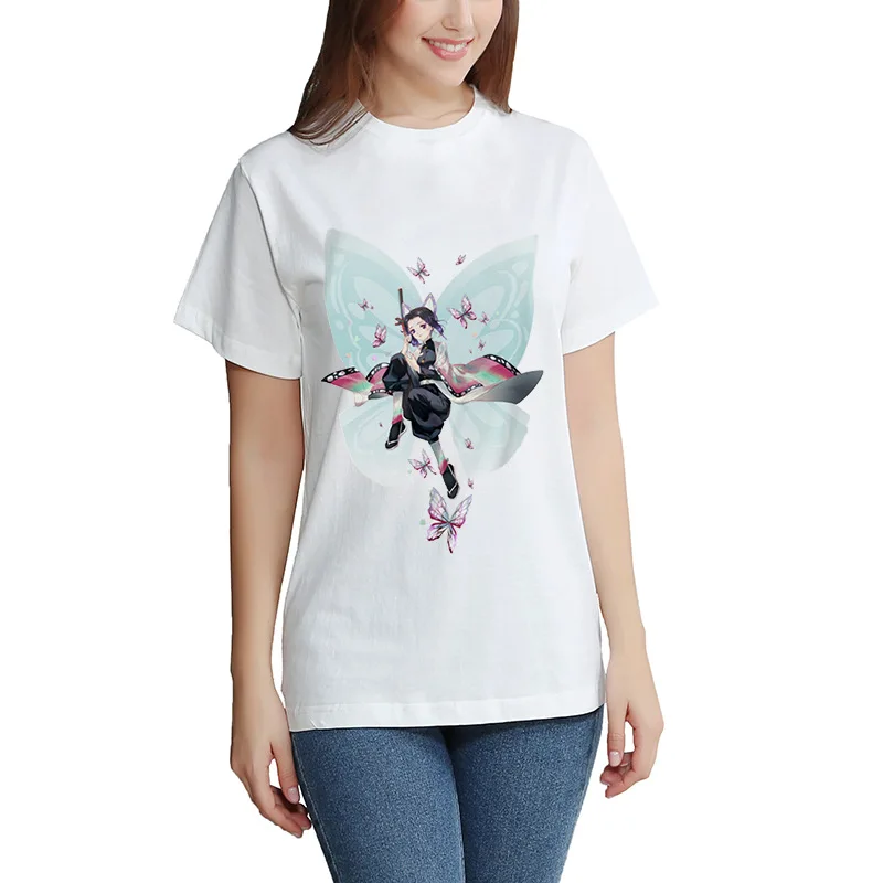 Kimetsu No Yaiba T-shirt Short Sleeve Men's And  Women's Tees Tops Kids Demon Slayer Oversized T Shirt DIY Photo Log Customized