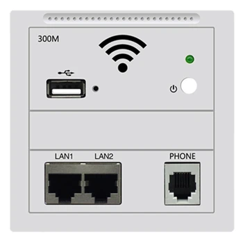 

300Mbps in Wall AP Repeater WiFi Wall Socket Router Access Point Wireless RJ45 220V PoE USB Chargin Router