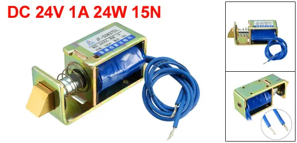 DC24V 15N 10mm Uxcell 1 шт. Электромагнитный Электромагнит Потяните Тип линейного движения DC 12 В 24 В 300mA 1.8N 5N 6N 15N 20N 25N 10 мм - Цвет: DC24V 15N 10mm