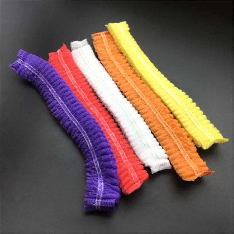 10 Pcs Disposable Hair Head Covers Net Bouffant Dustproof Anti Dust Caps Breathable Shower Bathing Hats Kitchen Industrial 2