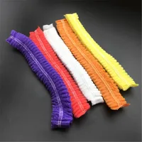 10 Pcs Disposable Hair Head Covers Net Bouffant Dustproof Anti Dust Caps Breathable Shower Bathing Hats Kitchen Industrial 2