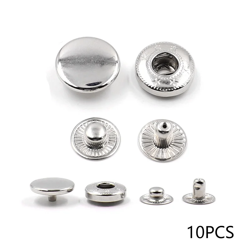 180PCS Sew on Snaps Button, Metal Snaps Fastener Press Studs Fastener for  Bag Clothes DIY Craft, 8mm/10mm/12mm/15mm - AliExpress