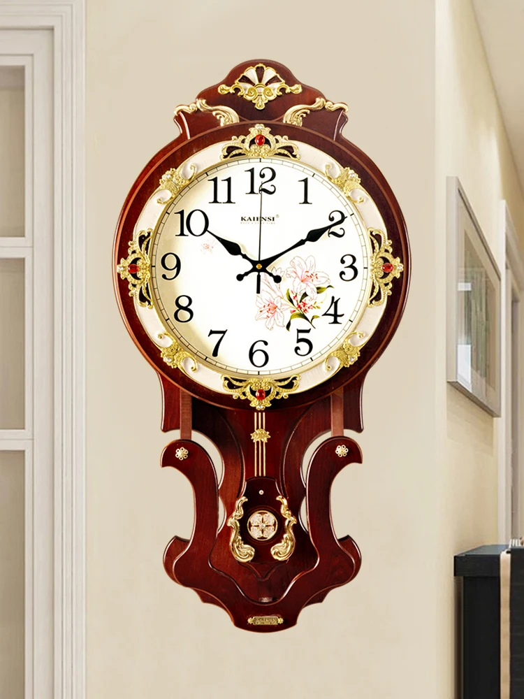 

Fashion home minimalist table mute clock clock wall clock living room European style retro atmosphere bedroom wall hanging table