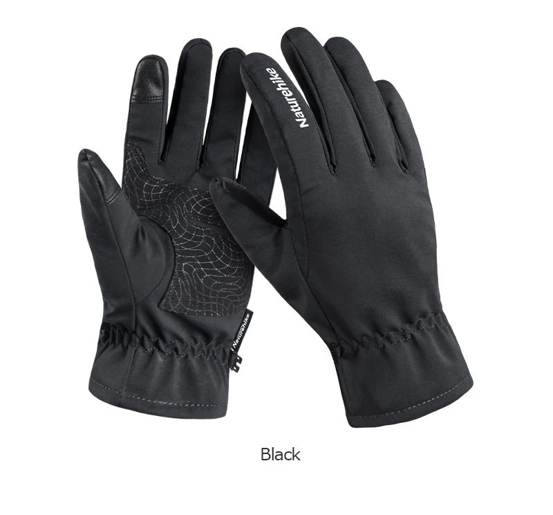 Naturehike NH18S005-T Зимние флисовые перчатки с сенсорным экраном силиконовые противоскользящие ветрозащитные перчатки для велоспорта Кемпинг Туризм Бег