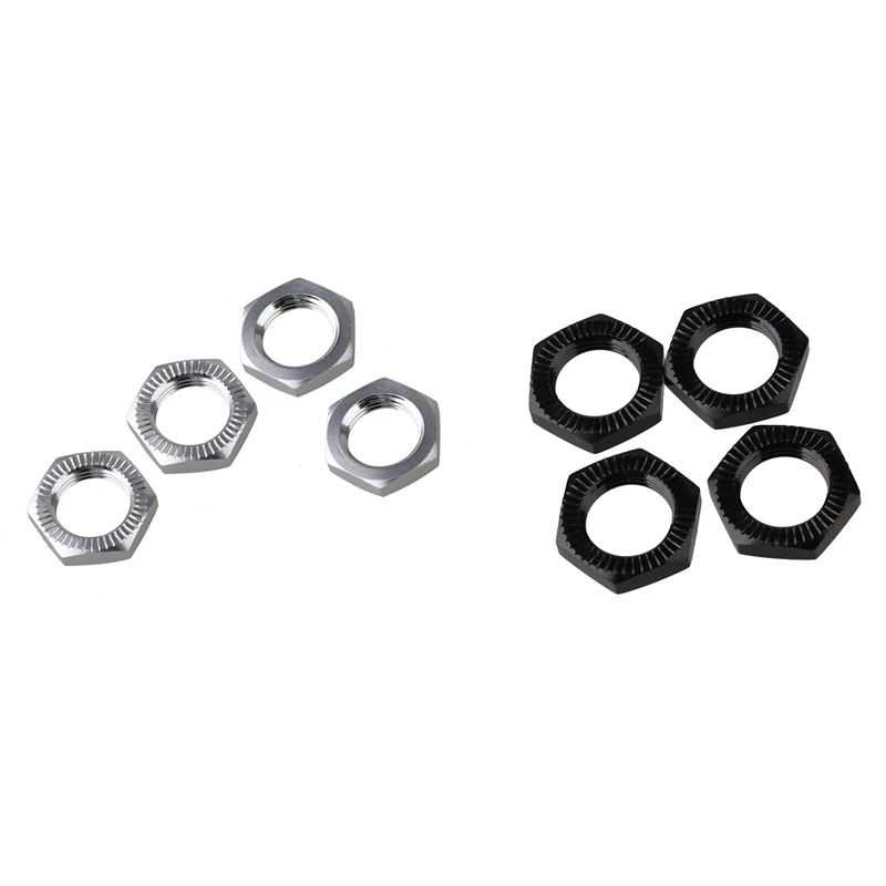 2set 17mm Upgrade Wheel Hex Hub Nut Cover N10177 for RC1:8 Model Car Silver &amp Black | Игрушки и хобби