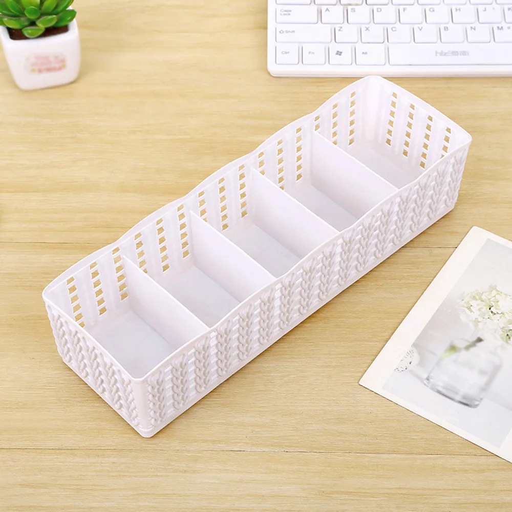 5 Grids Storage Box Compartment Organizer Plastic Drawer Underwear Clothes | Дом и сад