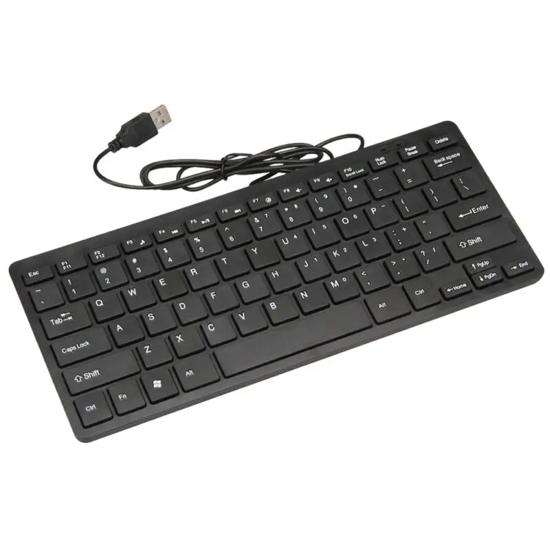 USB 2 0 мини-клавиатура Проводная клавиатура ультра-тонкая тихая маленький размер 78