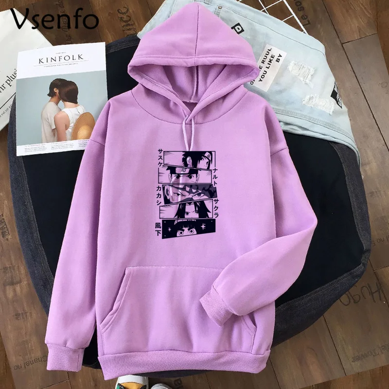 

Janpan Anime Naruto Hoodies Oversized Warm Womens Sweatshirts Uzumaki Akatsuki Haruno Sakura Hat Clothing Tops Pullovers