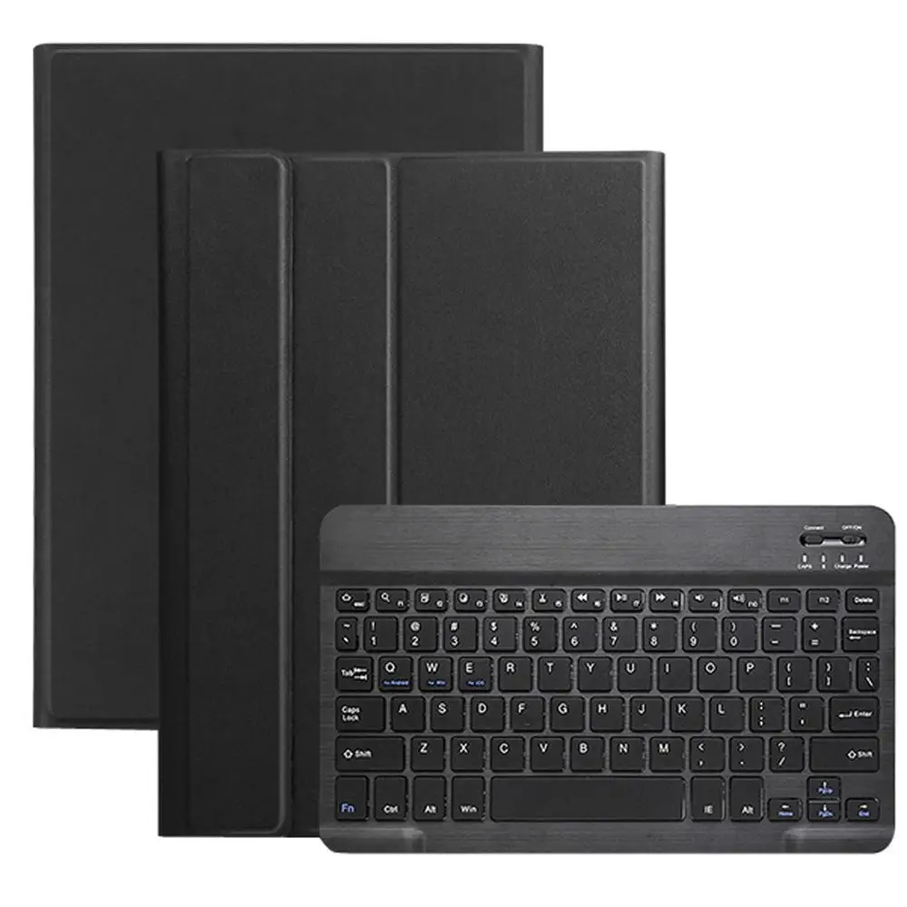 Клавиатура для планшета для Xiao mi pad4 10 Plus mi Pad 4 Plus mi Pad 4 plus 10," чехол-подставка из искусственной кожи чехол для клавиатуры с Bluetooth+ ручка - Цвет: Черный