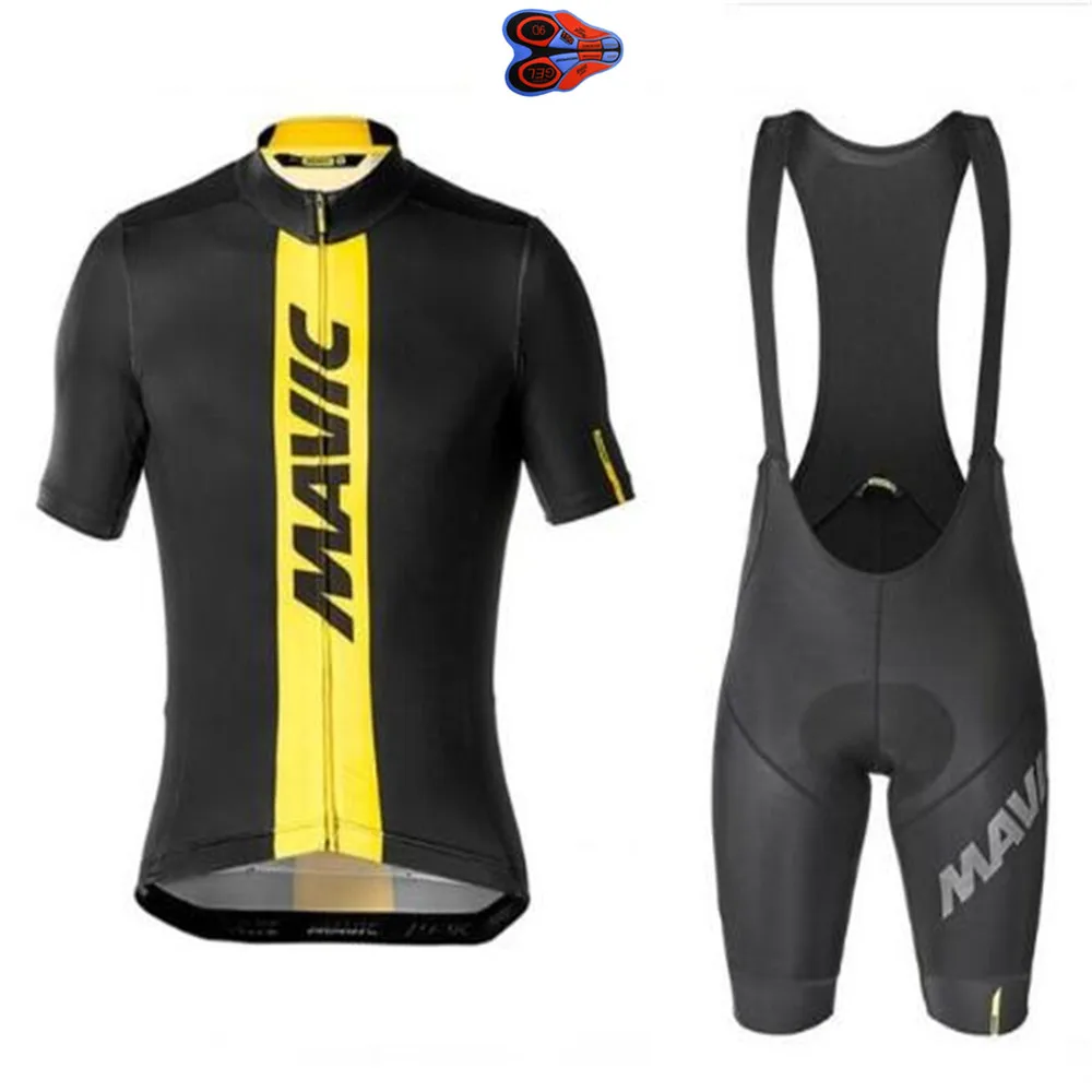 Pro Summer Black MAVIC Cycling Jersey Set MTB Bike Clothing MTB Bicycle Clothes Wear Maillot Ropa Ciclismo Men Cycling Set - Color: Picture Color