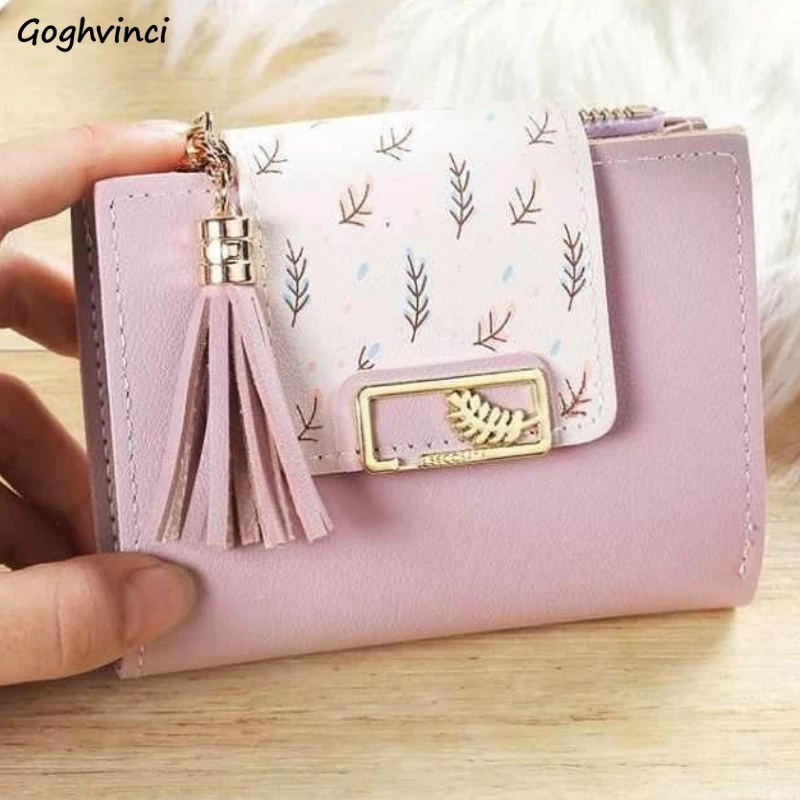 Кошельки для мужчин и женщин с бахромой цветочным узором на застежке