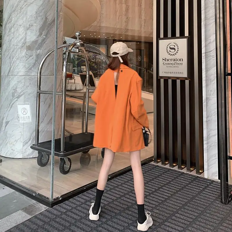 

Hollow out New Style Sense of Design Long Sleeve Small Autumn Coat Women's Backless 2019 Suit Korean-style Solid Color 18-24 a Y