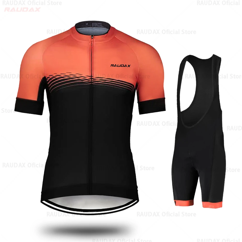 Bib cycling set RAUDAX Велоспорт Джерси флуоресцентная велоодежда желтого цвета MTB Велоспорт нагрудник шорты трикотажный комплект для велоспорта триатлон Ropa Ciclismo - Цвет: Bib cycling set