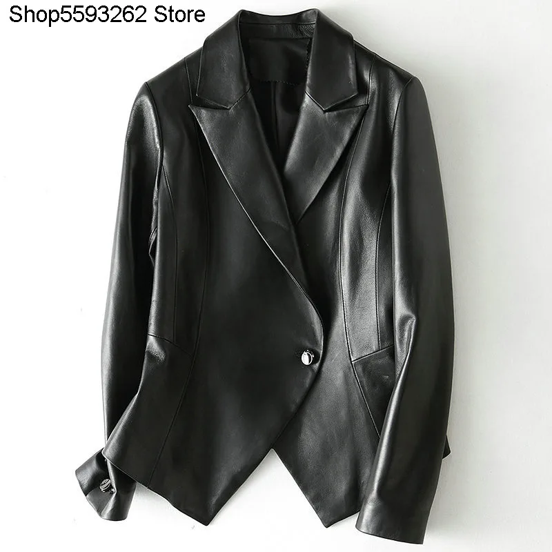 

Long Term Yes Goods 2020 Haining Sheep Leather Small Suit Lady Short Money Genuine Leather Leather Coat Coat