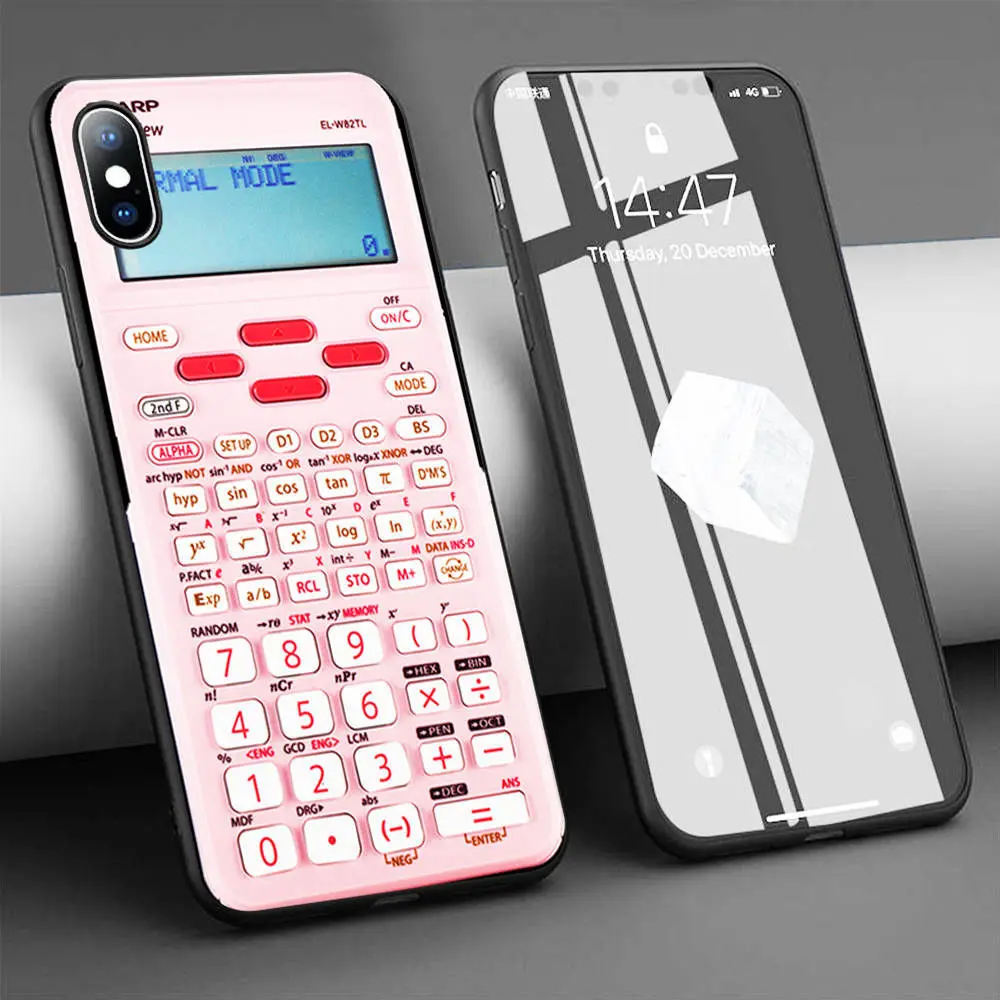 Художественный розовый Калькулятор Чехол для мобильного телефона iPhone 11 Pro XS Max XR X