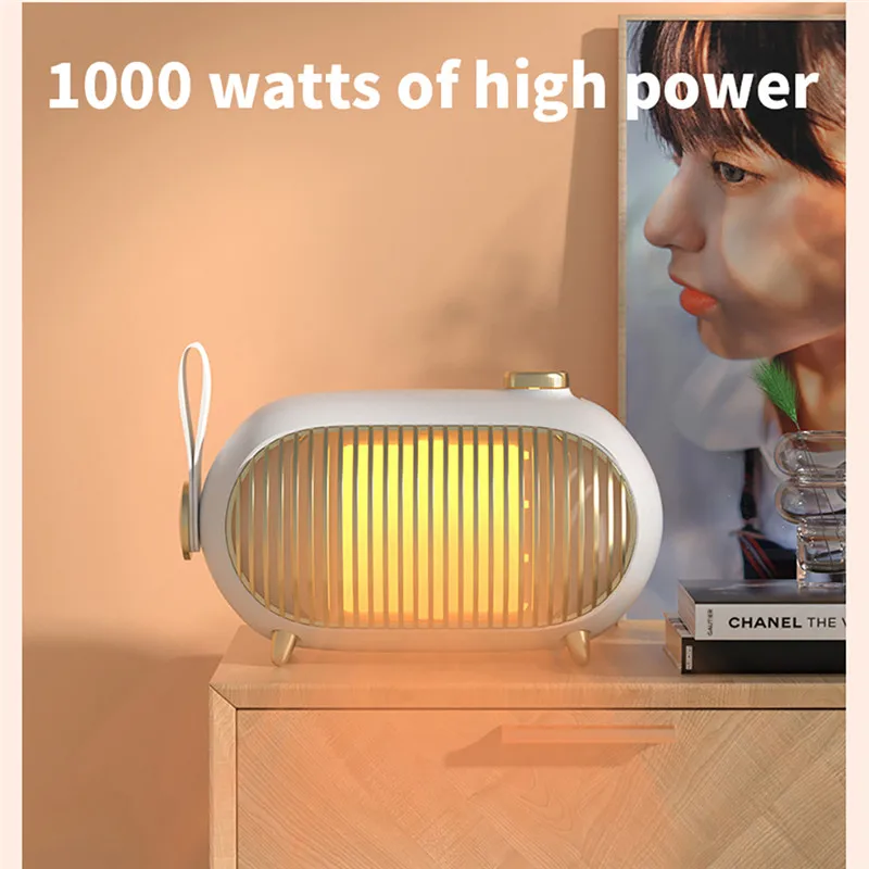 Mini Electric Heater Portable Warm Air Blower Desktop Fan Steam 1000W PTC  Ceramic Heating Home Office Genial Machine For Winter