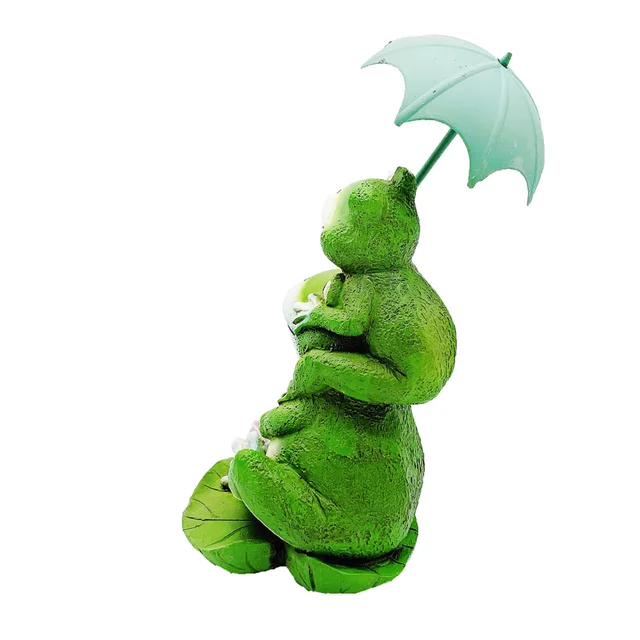 Béka Garden Szobor Amerikai Country Style Vicces Dekoratív Állat Gyanta Baba Dísz - Image 3